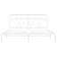 sengeramme med sengegavl 183x213 cm metal hvid