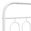 sengeramme med sengegavl 183x213 cm metal hvid