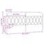 udskiftningsgavl 200 cm metal hvid