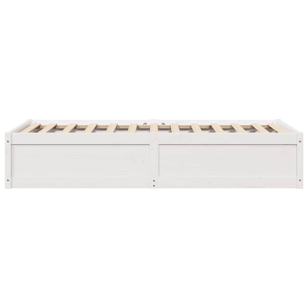 sengeramme uden madras 90x200 cm massivt fyrretræ hvid