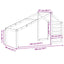 stel til husseng 198x97x113 cm massivt fyrretræ hvid
