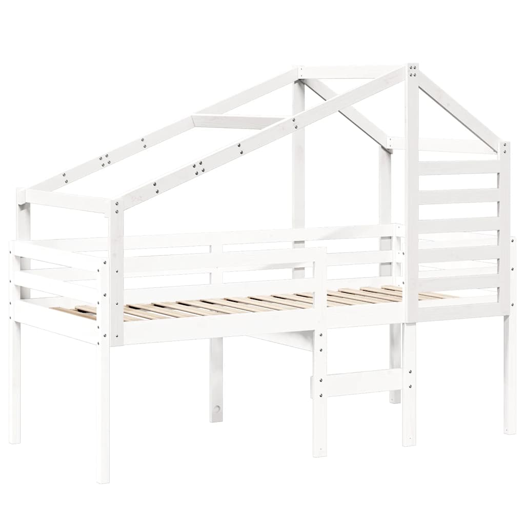 stel til husseng 188x97x113 cm massivt fyrretræ hvid