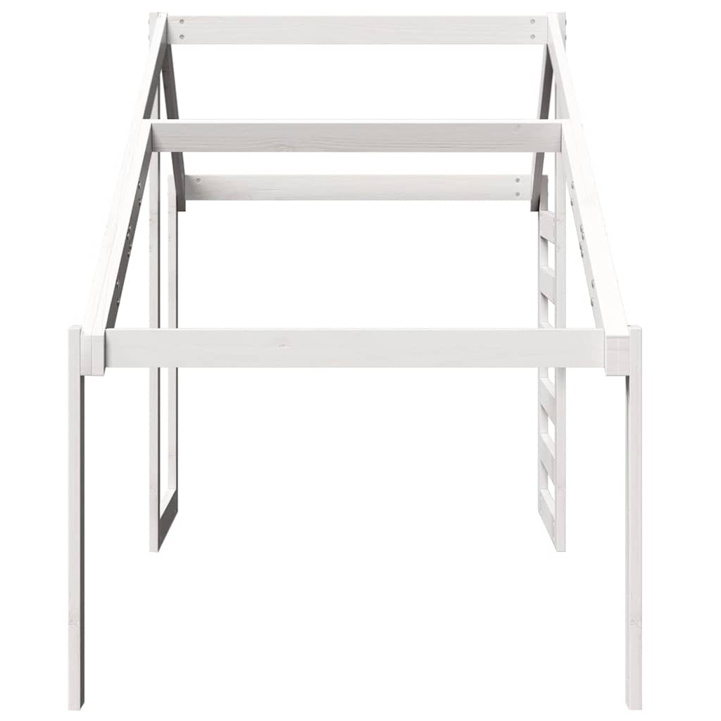 stel til husseng 198x82x113 cm massivt fyrretræ hvid