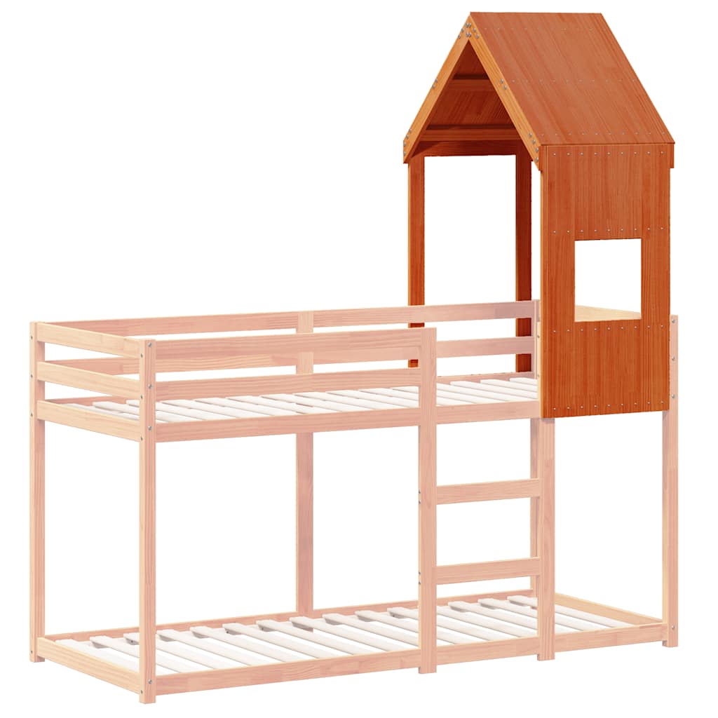 stel til husseng 55x84x132 cm massivt fyrretræ gyldenbrun