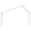 stel til husseng 213x95,5x144,5 cm massivt fyrretræ hvid