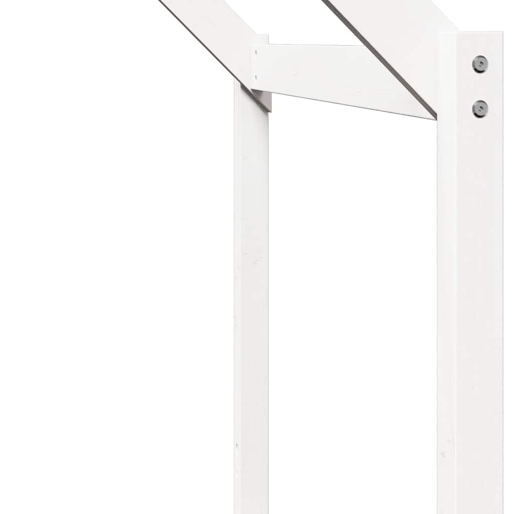 stel til husseng 213x95,5x144,5 cm massivt fyrretræ hvid