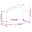 stel til husseng 213x95,5x144,5 cm massivt fyrretræ hvid