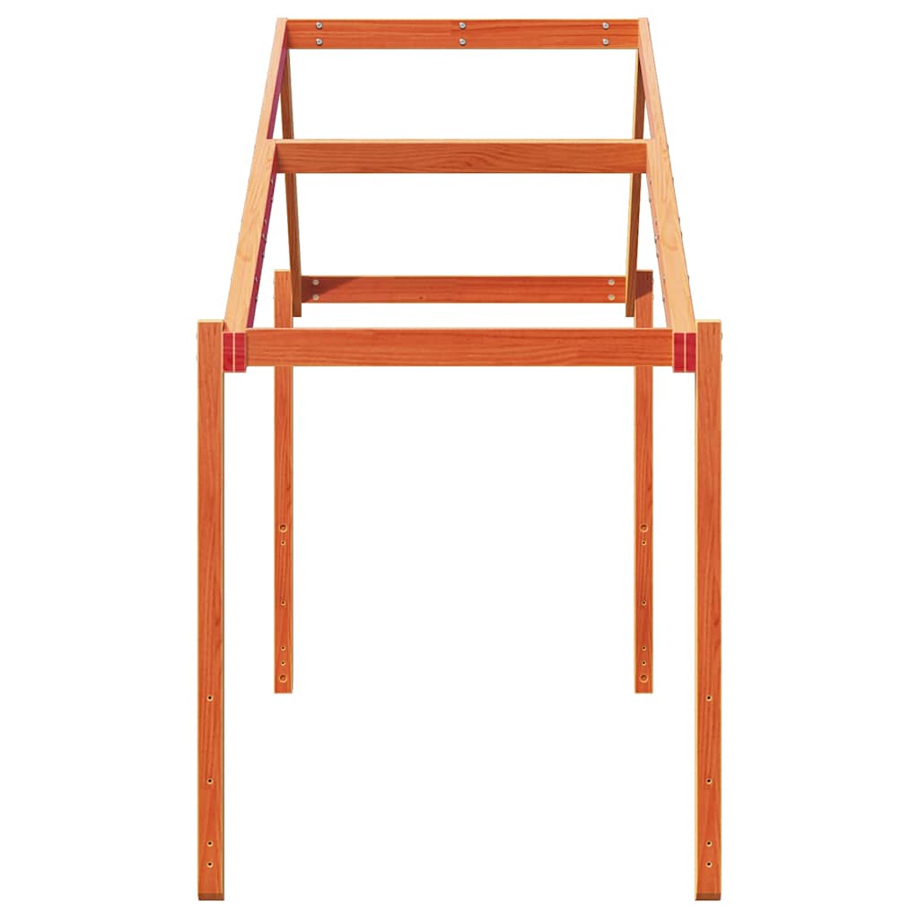 stel til husseng 213x95,5x144,5 cm massivt fyrretræ gyldenbrun