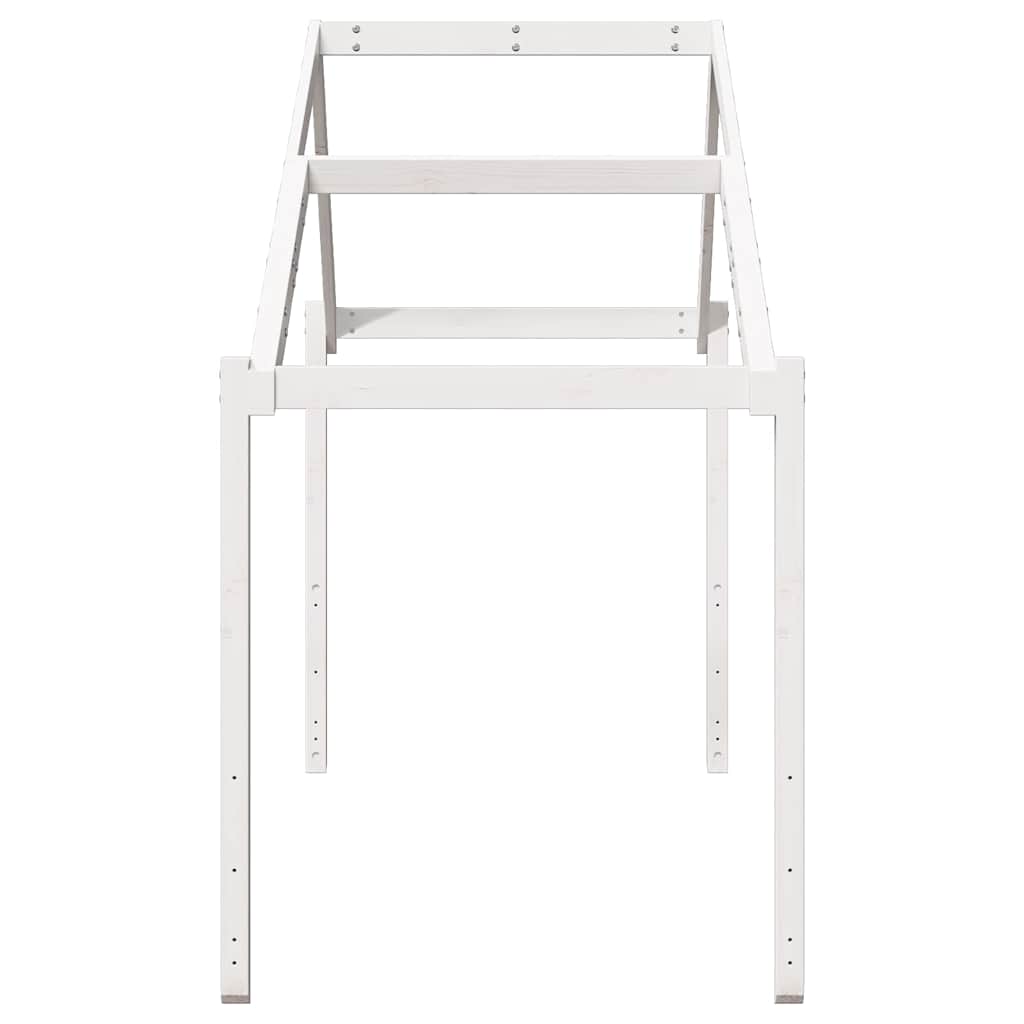 stel til husseng 203x95,5x142 cm massivt fyrretræ hvid