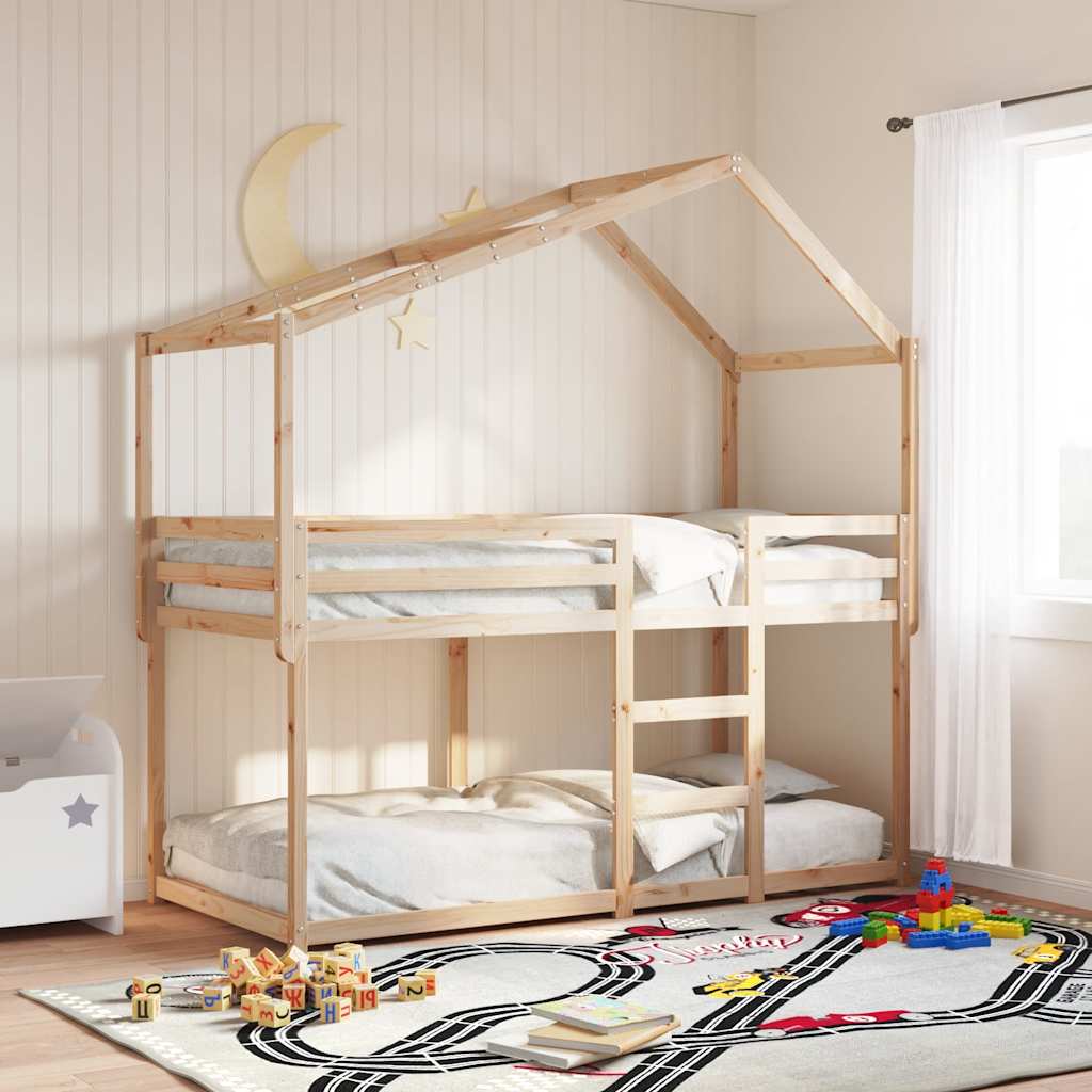 stel til husseng 203x80,5x142 cm massivt fyrretræ