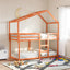stel til husseng 203x80,5x142 cm massivt fyrretræ gyldenbrun