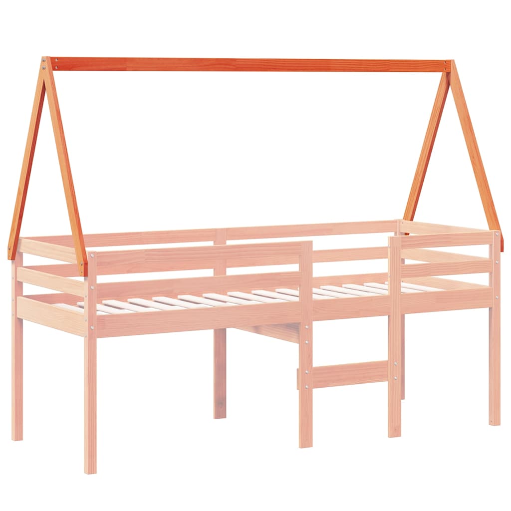 stel til husseng 209x95,5x88 cm massivt fyrretræ gyldenbrun