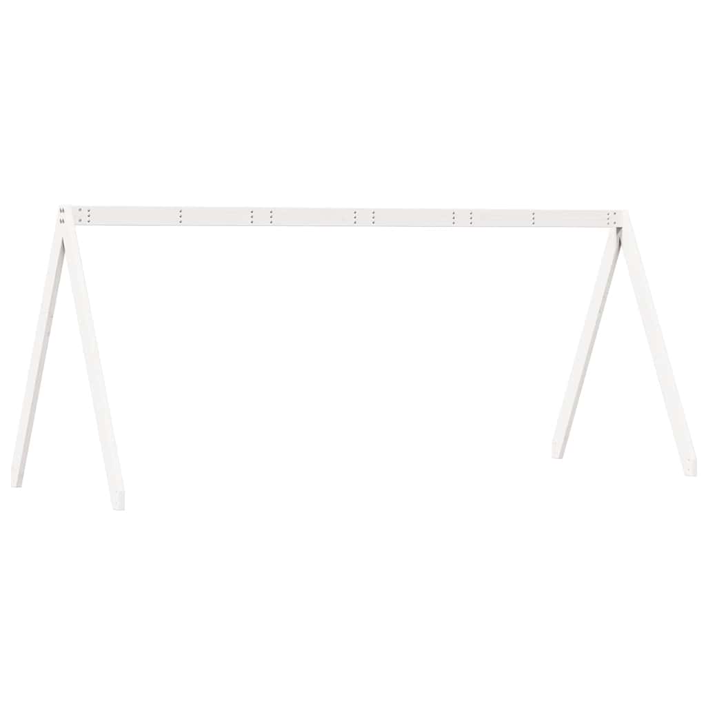 stel til husseng 209x85,5x88 cm massivt fyrretræ hvid