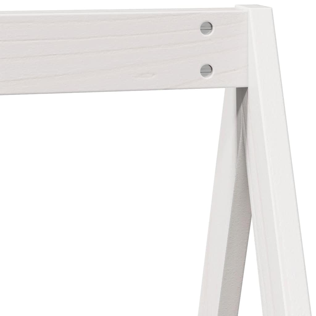 stel til husseng 209x85,5x88 cm massivt fyrretræ hvid