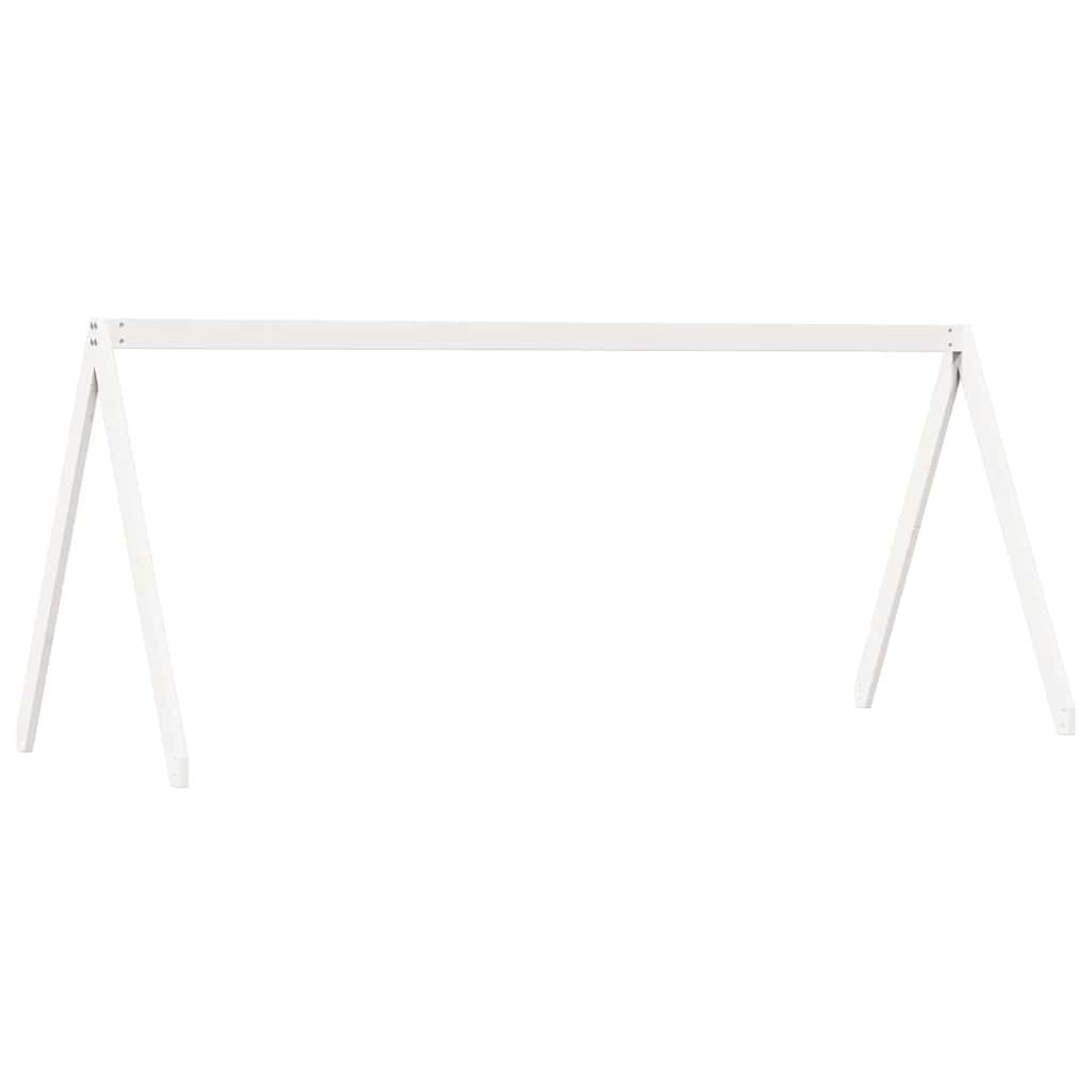 stel til husseng 199x95,5x88 cm massivt fyrretræ hvid