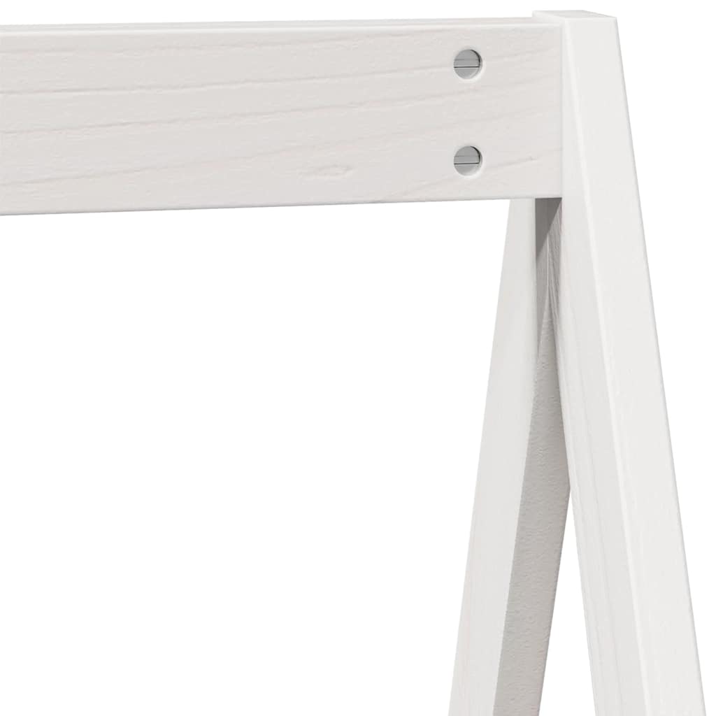 stel til husseng 199x95,5x88 cm massivt fyrretræ hvid