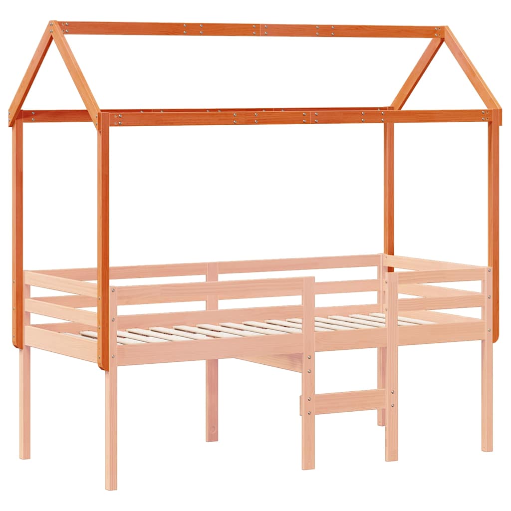 stel til husseng 217x85,5x154 cm massivt fyrretræ gyldenbrun