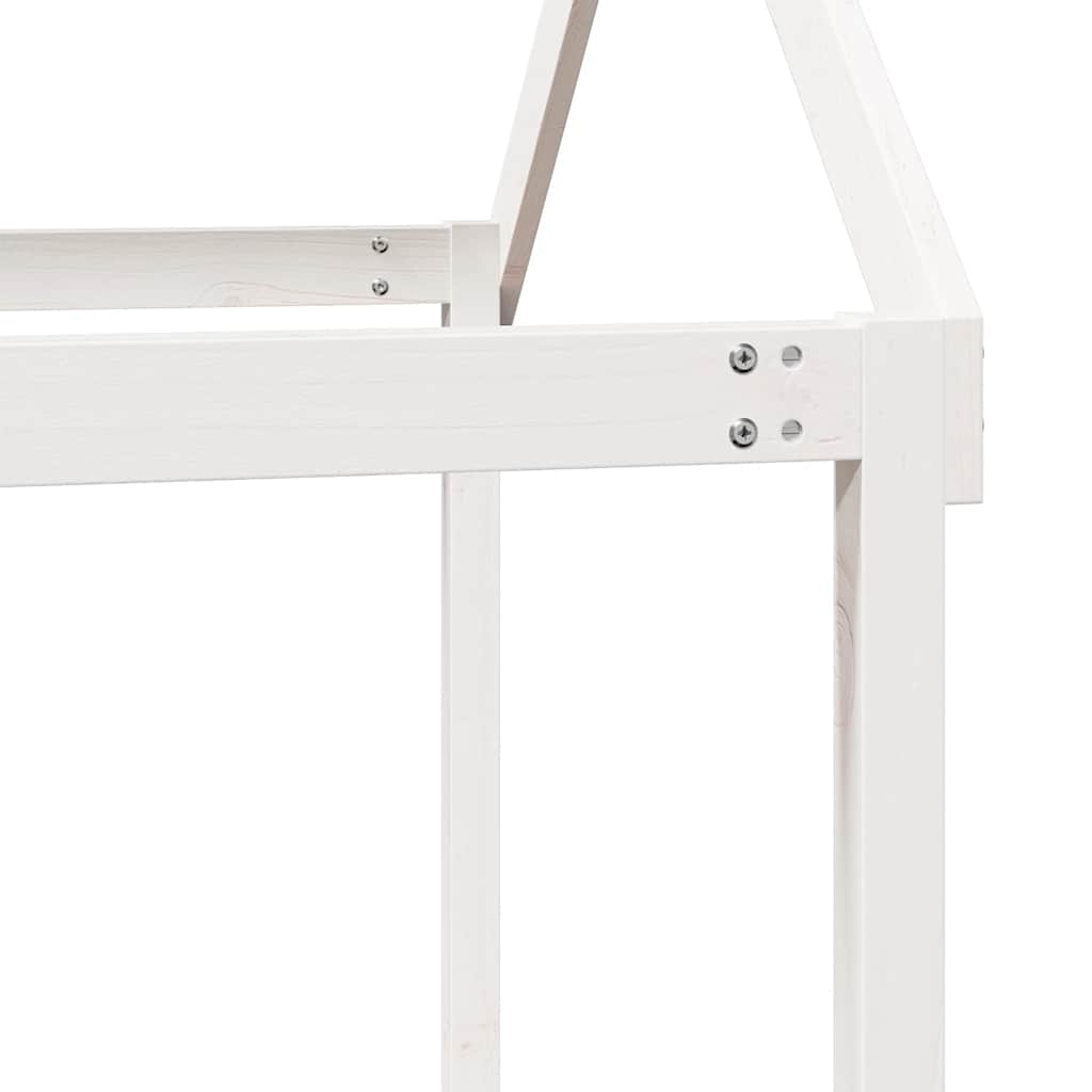 stel til husseng 207x95,5x159 cm massivt fyrretræ hvid
