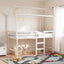 stel til husseng 207x95,5x159 cm massivt fyrretræ hvid
