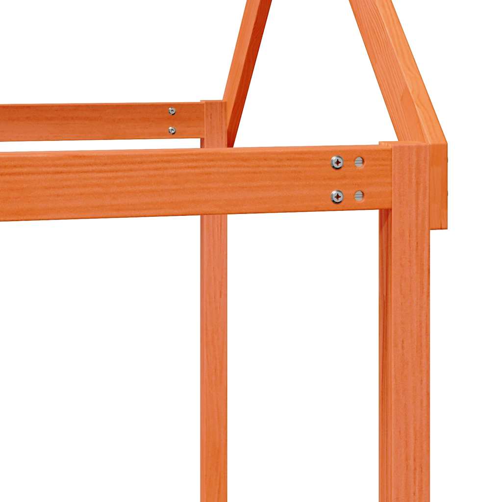 stel til husseng 207x95,5x159 cm massivt fyrretræ gyldenbrun