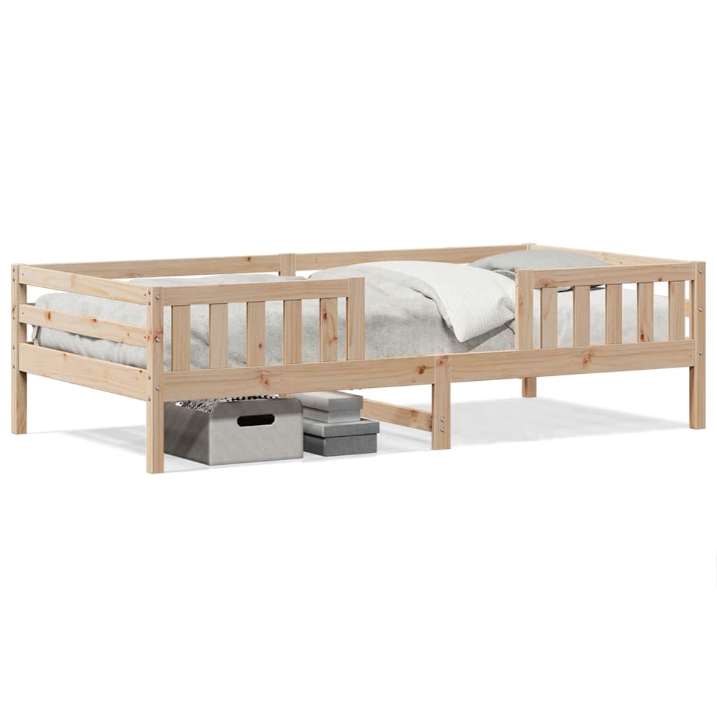 sengeramme uden madras 80x200 cm massivt fyrretræ