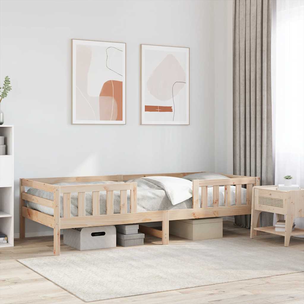 sengeramme uden madras 80x200 cm massivt fyrretræ