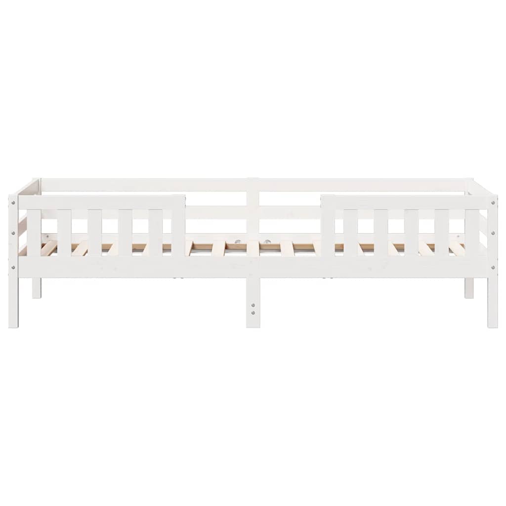 sengeramme uden madras 80x200 cm massivt fyrretræ hvid