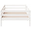 sengeramme uden madras 80x200 cm massivt fyrretræ hvid
