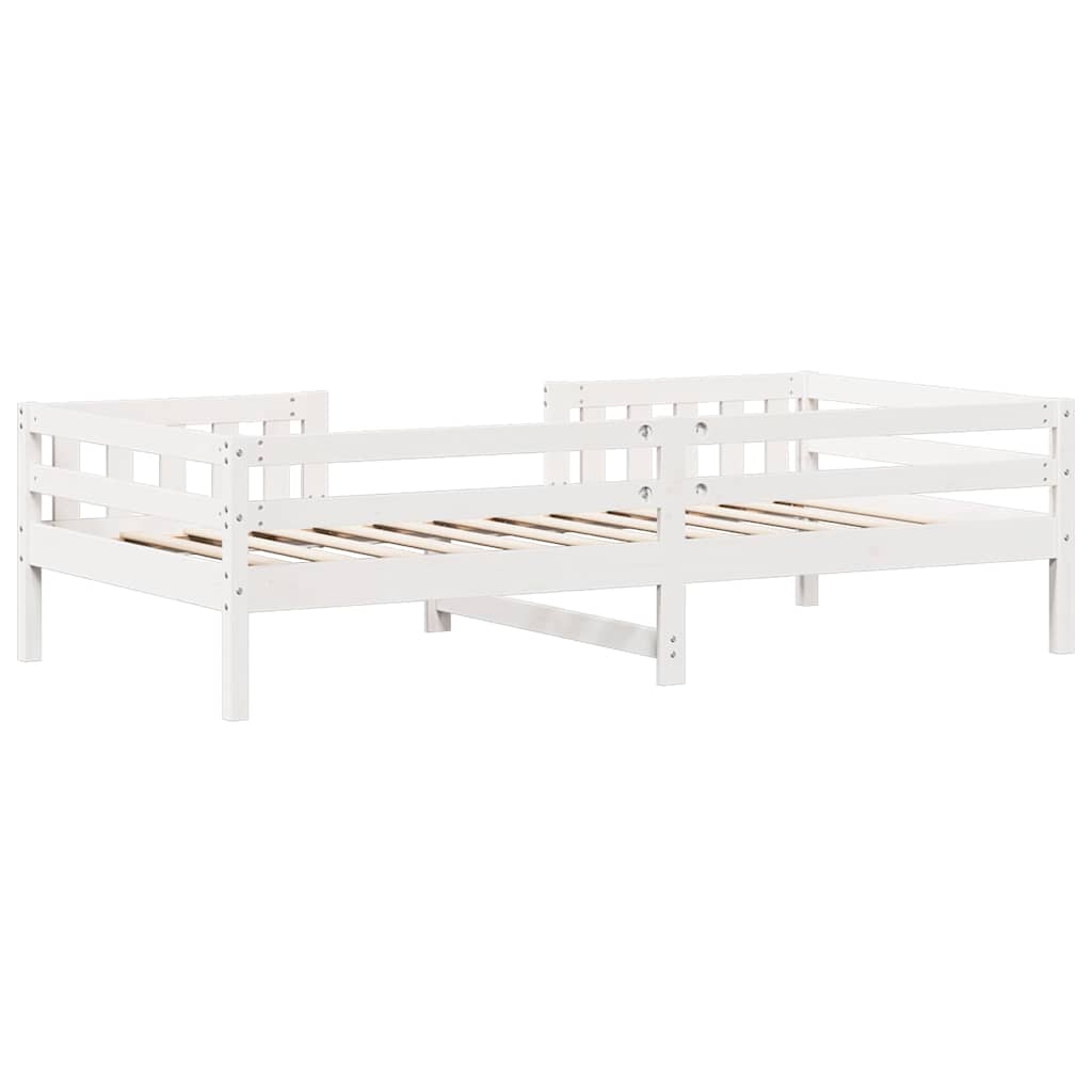 sengeramme uden madras 80x200 cm massivt fyrretræ hvid