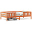 sengeramme uden madras 90x190 cm massivt fyrretræ gyldenbrun