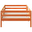 sengeramme uden madras 75x190 cm massivt fyrretræ gyldenbrun