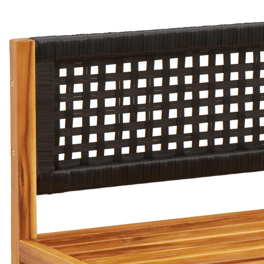 havesofa uden armlæn med hynder træ akacie og rattan
