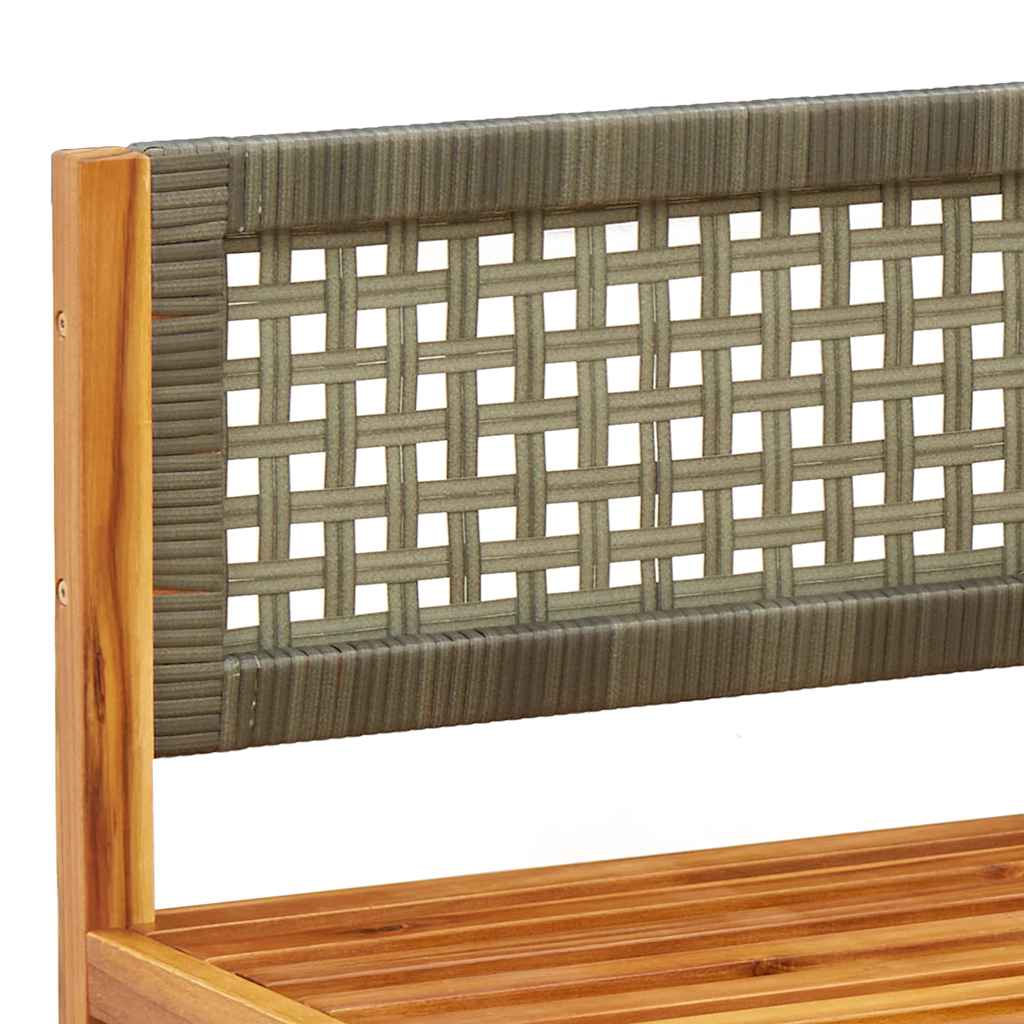 havesofa uden armlæn med hynder træ akacie og rattan