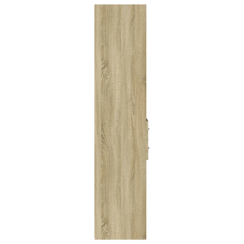 reol 30x42,5x185 cm konstrueret træ sonoma-eg