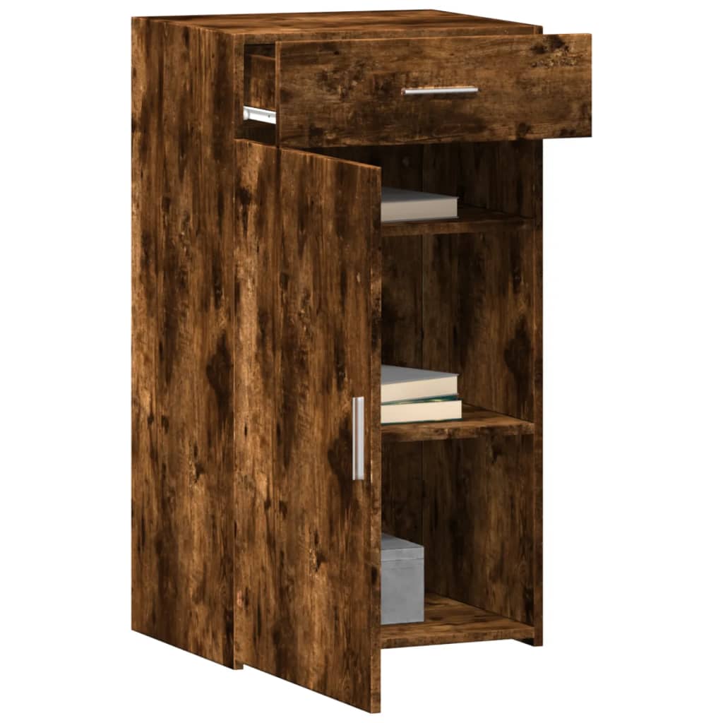 skab 50x42,5x93 cm konstrueret træ røget egetræsfarve