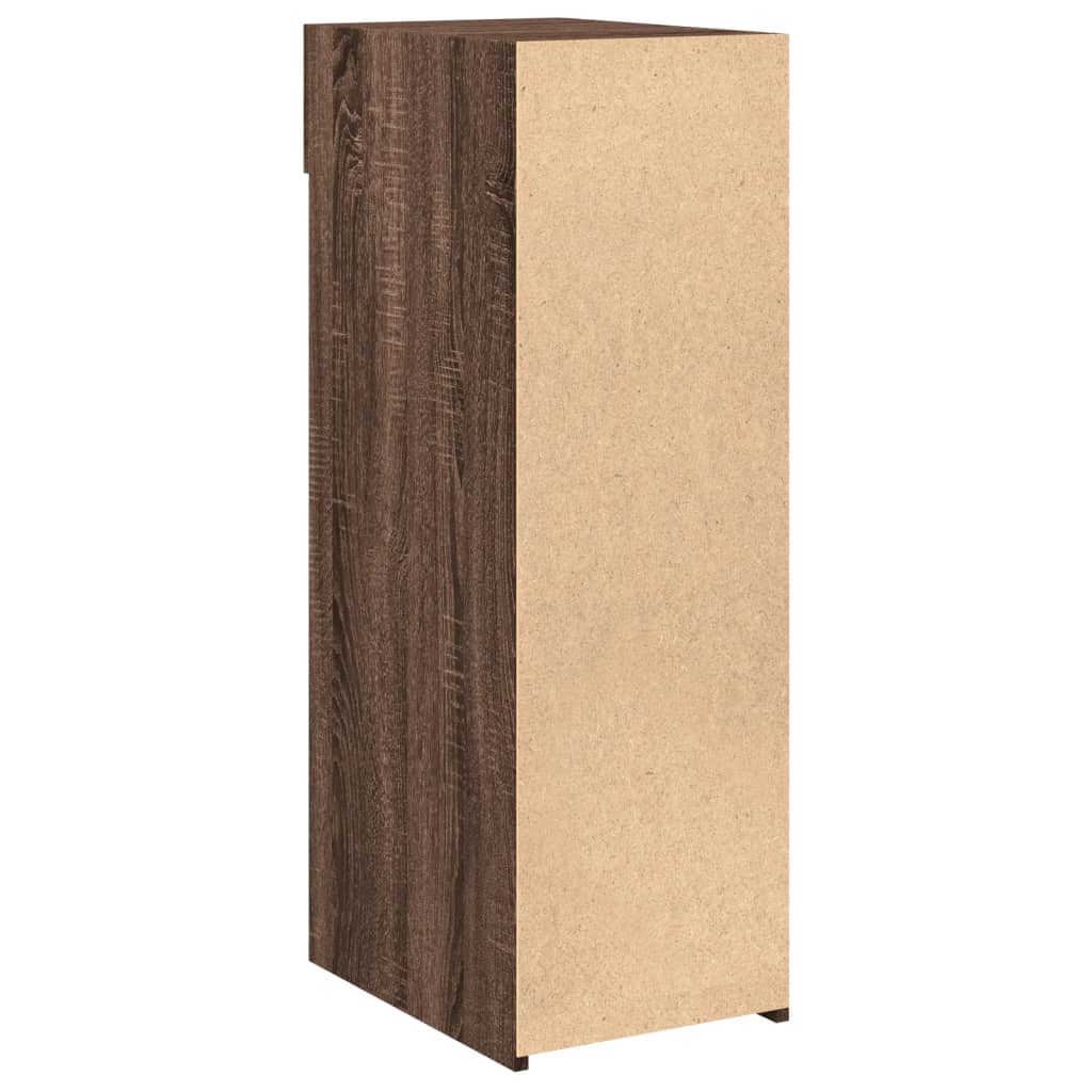 reol 30x42,5x93 cm konstrueret træ brun egetræsfarve