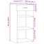 skab 45x42,5x93 cm konstrueret træ sonoma-eg