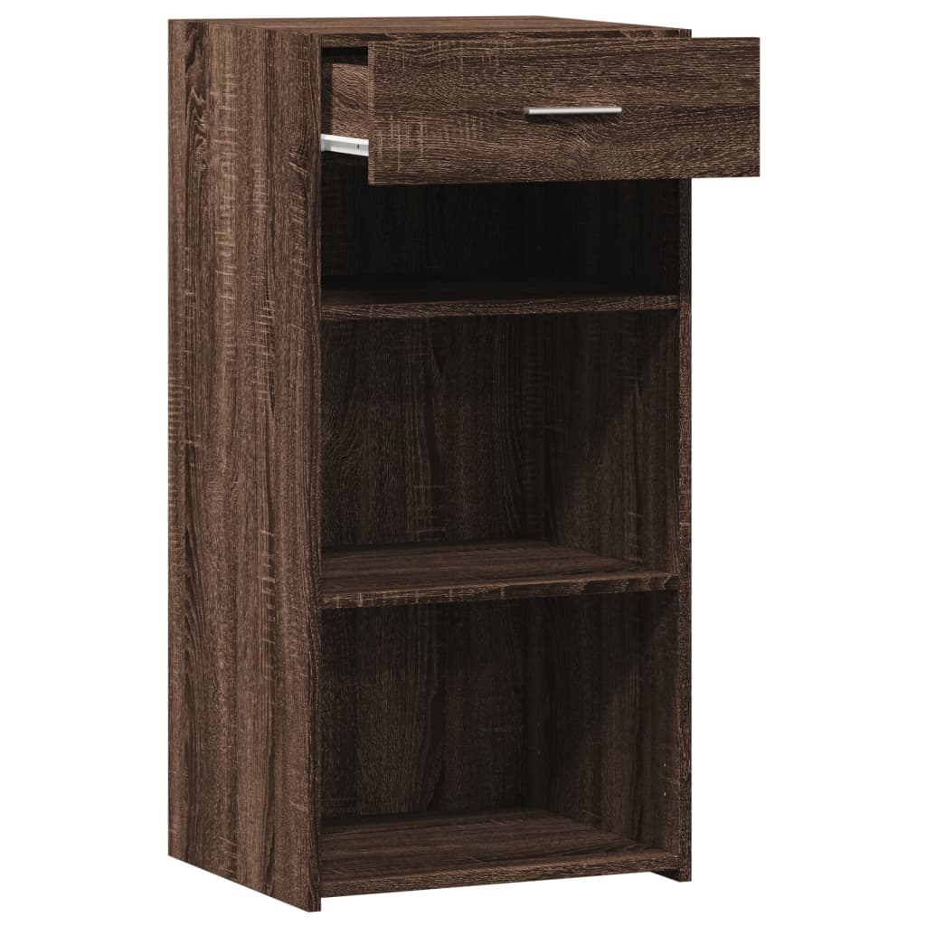 skab 45x42,5x93 cm konstrueret træ brun egetræsfarve