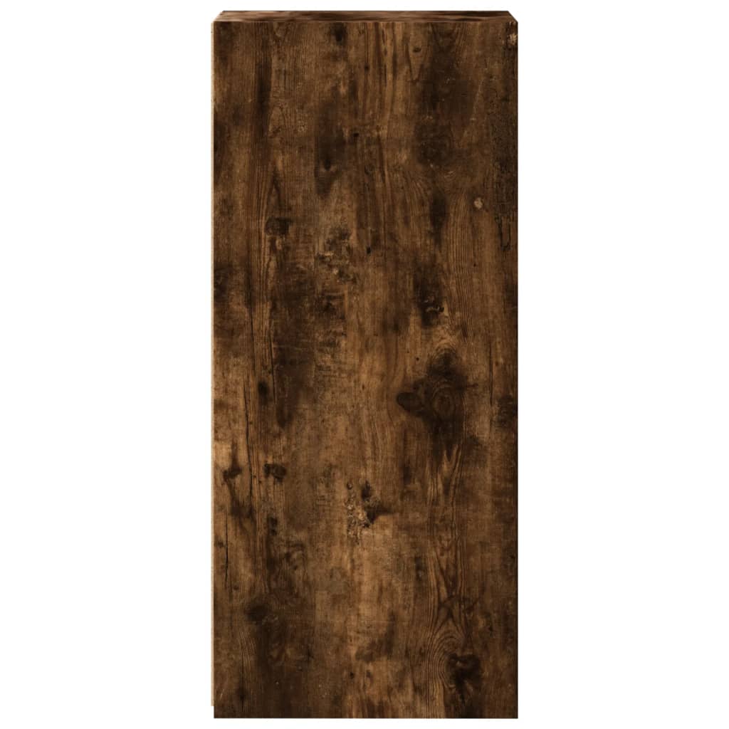 reol 30x41x93 cm konstrueret træ røget egetræsfarve