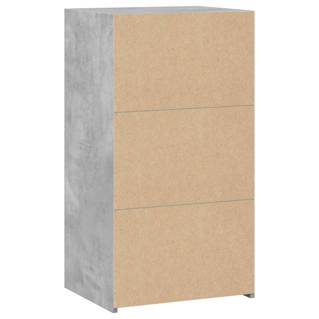 reol 50x41x93 cm konstrueret træ betongrå