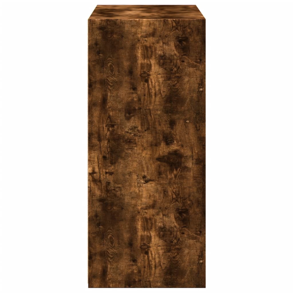 reol 70x41x93 cm konstrueret træ røget egetræsfarve