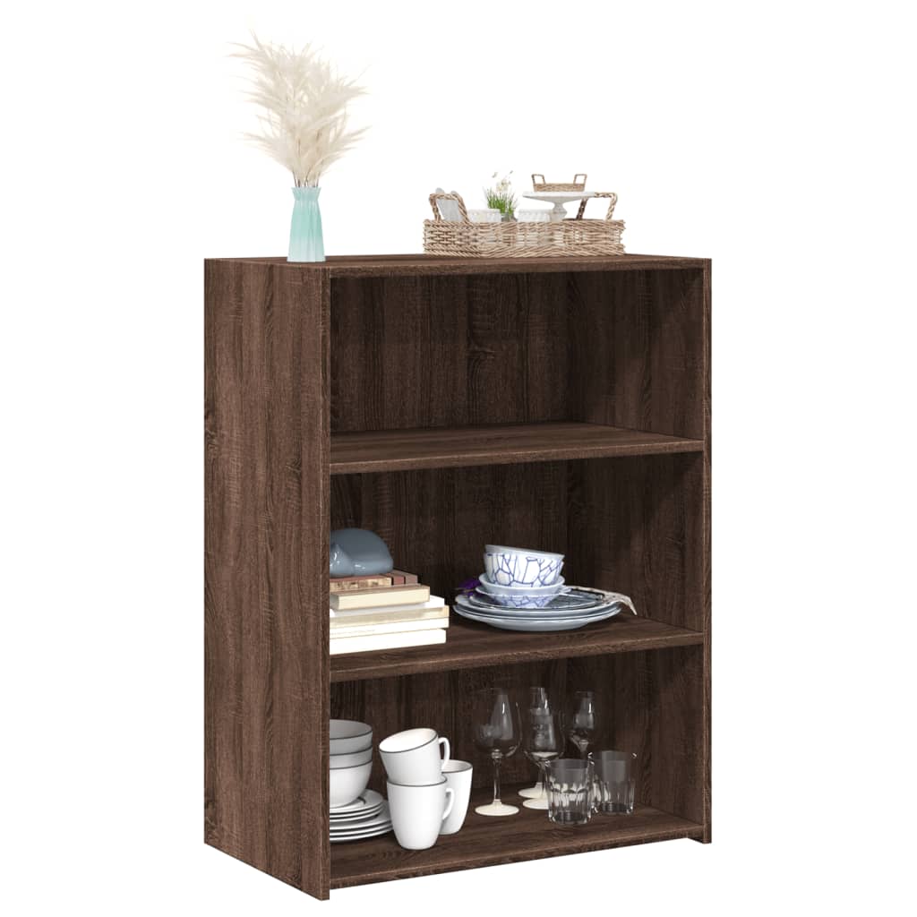 reol 70x41x93 cm konstrueret træ brun sonoma-eg