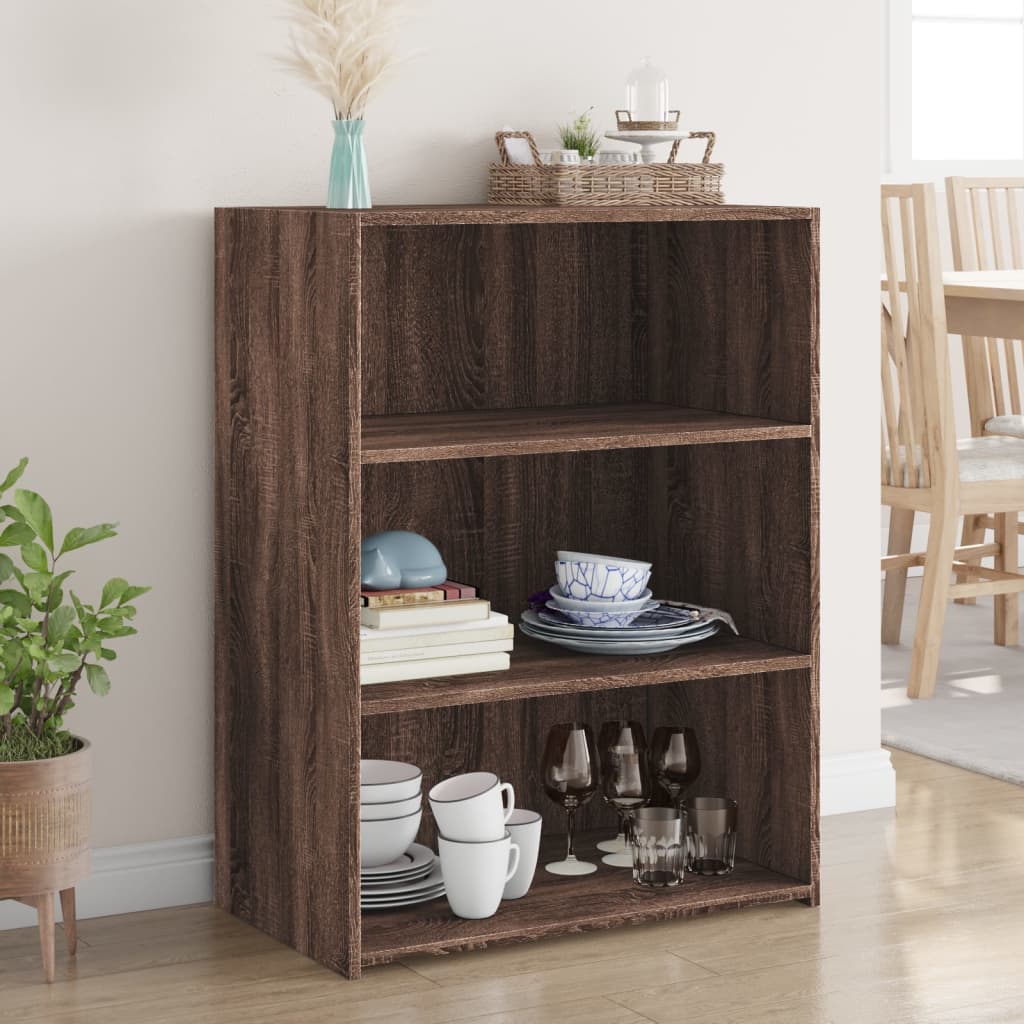 reol 70x41x93 cm konstrueret træ brun sonoma-eg