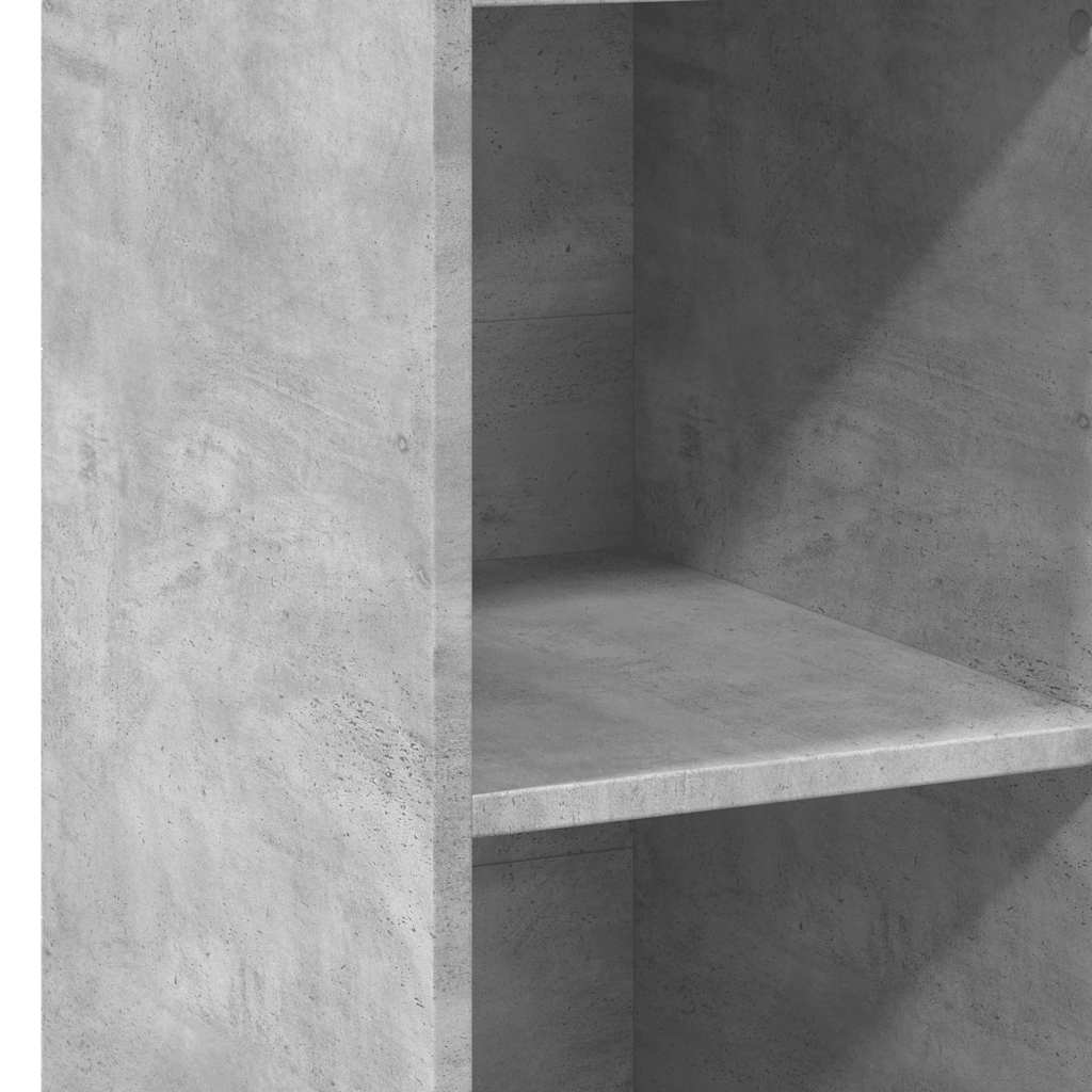 reol 40x41x124 cm konstrueret træ betongrå