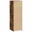 reol 40x41x124 cm konstrueret træ røget egetræsfarve