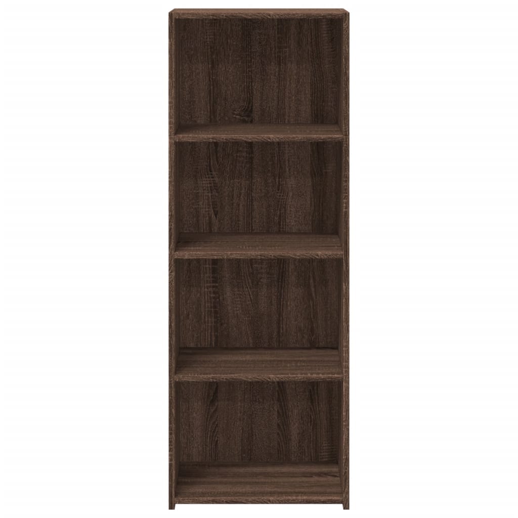 reol 45x41x124 cm konstrueret træ brun egetræsfarve