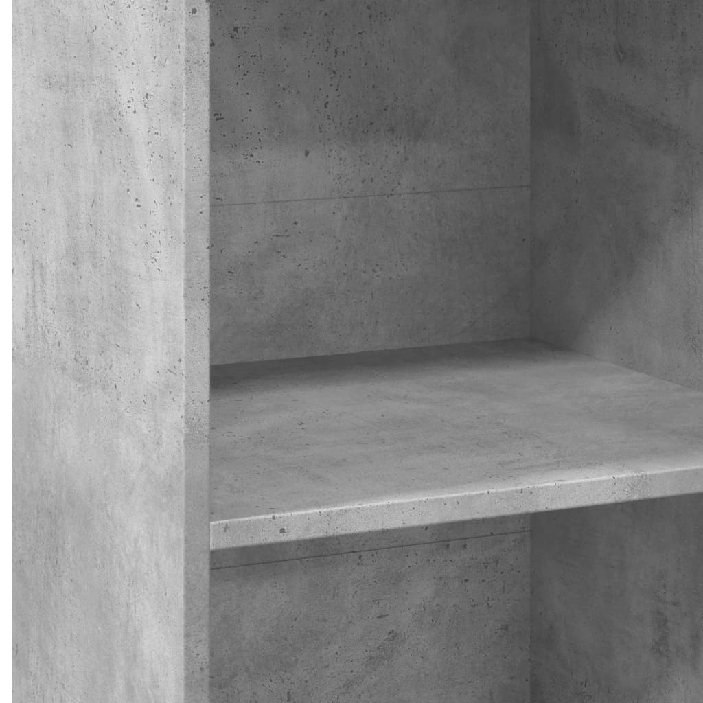 reol 50x41x124 cm konstrueret træ betongrå
