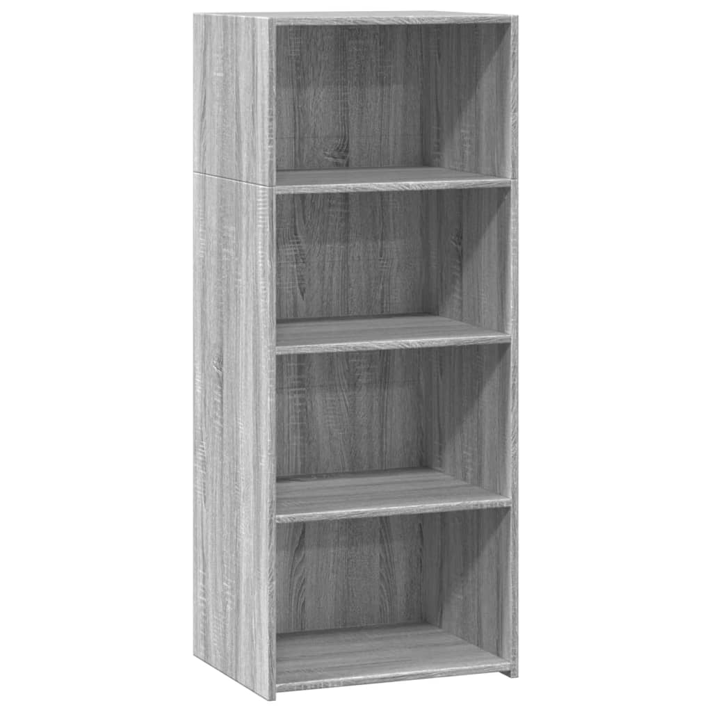 reol 50x41x124 cm konstrueret træ grå sonoma-eg
