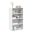 reol 70x41x124 cm konstrueret træ hvid