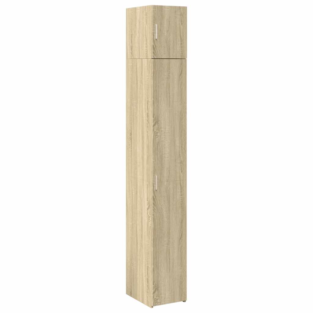 skab 30x42,5x225 cm smalt konstrueret træ sonoma-eg